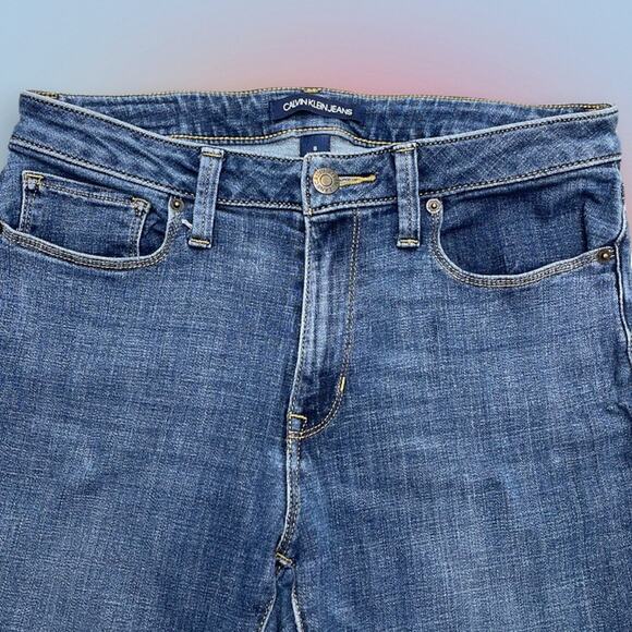 CALVIN KLEIN Women’s 8 Stretch Ankle Blue Jeans - Picture 1 of 4